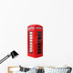 Isolated London Telephone Booth Wall Decal