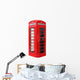 Isolated London Telephone Booth Wall Decal