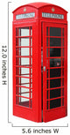 Isolated London Telephone Booth Wall Decal