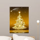 Golden Christmas Tree Wall Mural