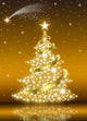Golden Christmas Tree Wall Mural