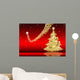 Red Amp Gold Christmas Wall Mural