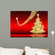 Red Amp Gold Christmas Wall Mural