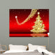Red Amp Gold Christmas Wall Mural