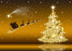 Golden Christmas Card with Wall Mural