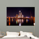 The skyline of Corpus Christi, Texas at night  Wall Mural