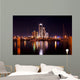The skyline of Corpus Christi, Texas at night  Wall Mural