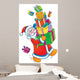Santa Claus with Christmas Wall Decal