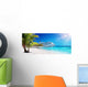 Cruise To Caribbean With Palm tree On Coral Beach
 Wall Mural
