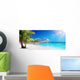 Cruise To Caribbean With Palm tree On Coral Beach
 Wall Mural