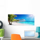 Cruise To Caribbean With Palm tree On Coral Beach
 Wall Mural