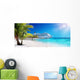 Cruise To Caribbean With Palm tree On Coral Beach
 Wall Mural