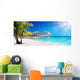 Cruise To Caribbean With Palm tree On Coral Beach
 Wall Mural