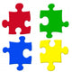 basic colors jigsaw pieces Wall Decal