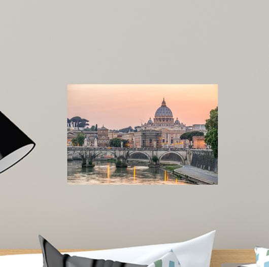 Twilight Tiber River with Wall Decal