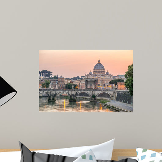 Twilight Tiber River with Wall Decal