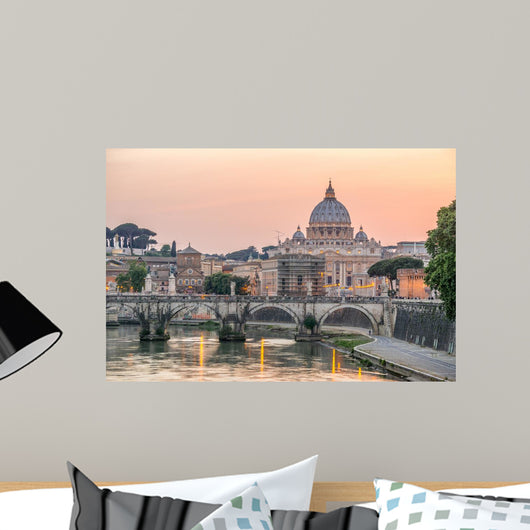 Twilight Tiber River with Wall Decal