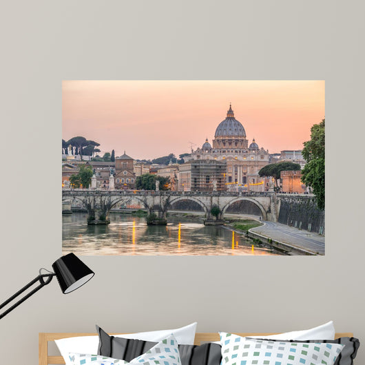 Twilight Tiber River with Wall Decal