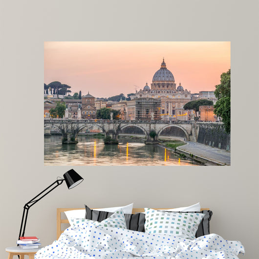 Twilight Tiber River with Wall Decal