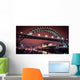 Newcastle Tyne bridge and Gateshead quayside at night Wall Mural