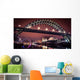 Newcastle Tyne bridge and Gateshead quayside at night Wall Mural