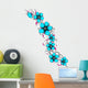 Flower Tendrils Tattoovorlage Turquoise Wall Decal