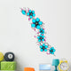 Flower Tendrils Tattoovorlage Turquoise Wall Decal