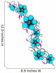 Flower Tendrils Tattoovorlage Turquoise Wall Decal