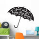 April-showers Bring May-flowers Umbrella Wall Decal