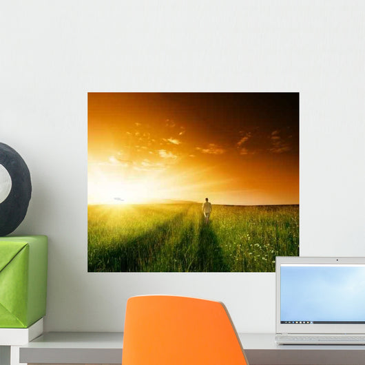 One Man and Field Wall Decal