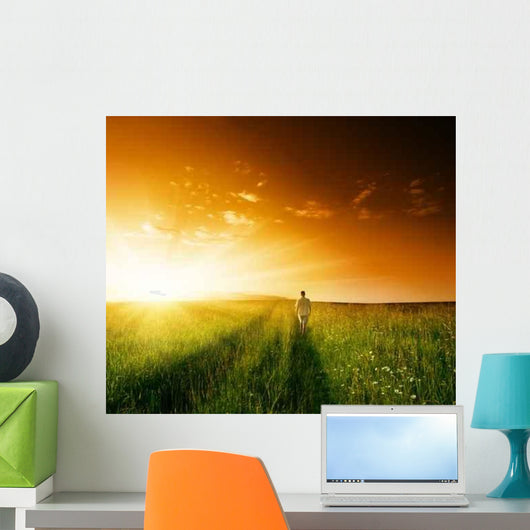 One Man and Field Wall Decal