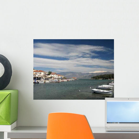 Galaxidi Town Sea-front Wall Decal