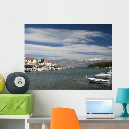 Galaxidi Town Sea-front Wall Decal