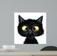 Gato Negro Ilustracion Wall Decal