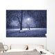 Winter park at night Wall Mural