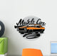 Vector Orange Muscle Car Wall Decal