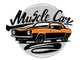 Vector Orange Muscle Car Wall Decal