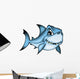 Shark on White Background Wall Decal