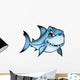 Shark on White Background Wall Decal