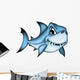 Shark on White Background Wall Decal