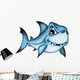 Shark on White Background Wall Decal