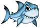 Shark on White Background Wall Decal