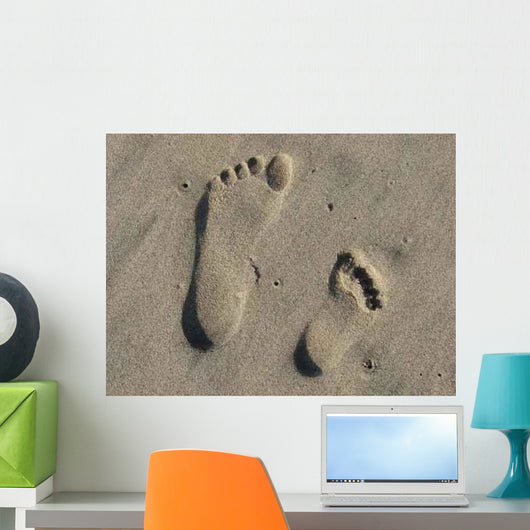 Child and Adult Sand Print Wall Decal
