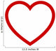 Perfect heart / romantic heart of love line art icon for dating apps and websites Wall Decal