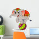 Funny cartoon circus elephant balancing on ball Wall Decal