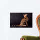 Bengal cat on a black background  Wall Mural