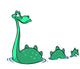 Cartoon Loch Ness Monster Wall Decal