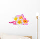 Multi-colored Frangipani Plumeria Flowers Wall Decal