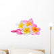 Multi-colored Frangipani Plumeria Flowers Wall Decal