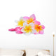 Multi-colored Frangipani Plumeria Flowers Wall Decal